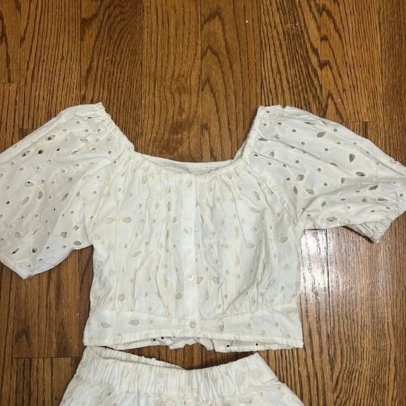 Zara Matching Embroidered/Crochet Set